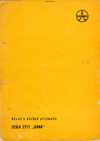 Tesla 2711 - Navod k udrzbe 